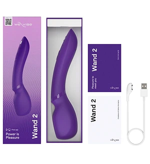 Смарт-вібромасажер We-Vibe Wand 2 Purple, дуже потужний, функція Smart Silence