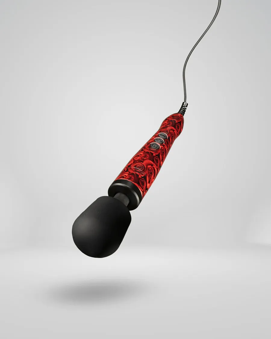 Вібромасажер DOXY Original ROSE PATTERN, дуже потужний, живлення 220В, пульсівні вібрації