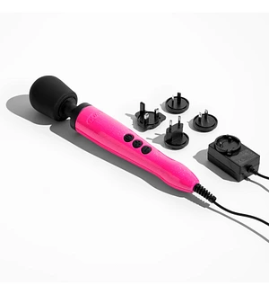 Вібромасажер DOXY Die Cast Massager Hot Pink, дуже потужний, живлення 220В, металевий корпус