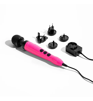 Вібромасажер DOXY Die Cast 3 Hot Pink, дуже потужний, живлення 220В, металевий корпус