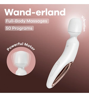 Вібромасажер Satisfyer Wand-erland (White/Rosegold)