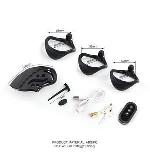 Клітка для члена з електростимуляцією LOCKINK SEVANDA Nautilus Estim Chastity Cage