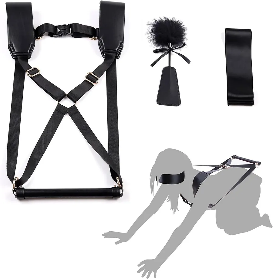 БДСМ-набір LOCKINK YEAHWOW Black Doggy Style Saddle set