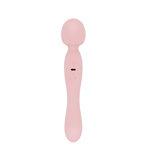 Двосторонній масажер-вібратор Good Vibes Only – SIMI Double-Sided Wand Vibrator Soft Silicone – Pink