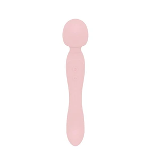 Двосторонній масажер-вібратор Good Vibes Only – SIMI Double-Sided Wand Vibrator Soft Silicone – Pink