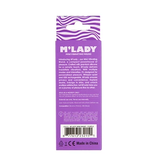 Вібромасажер M’Lady Mini Vibrating Wand Purple