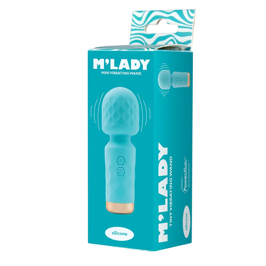 Вібромасажер M’Lady Mini Vibrating Wand Teal