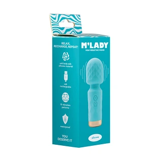 Вібромасажер M’Lady Mini Vibrating Wand Teal