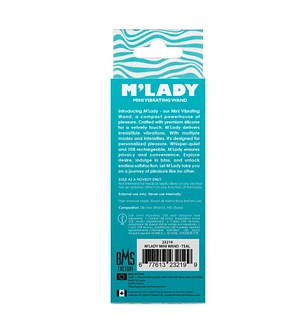 Вібромасажер M’Lady Mini Vibrating Wand Teal