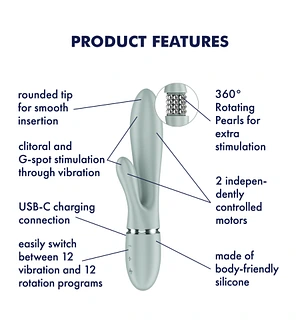 Вібратор-кролик Satisfyer Pearl Bunny 2 Greygreen
