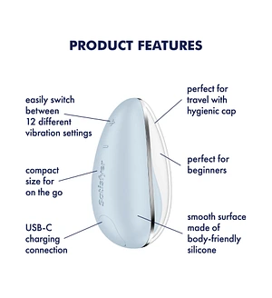 Вібратор Satisfyer Drop To Go Blue