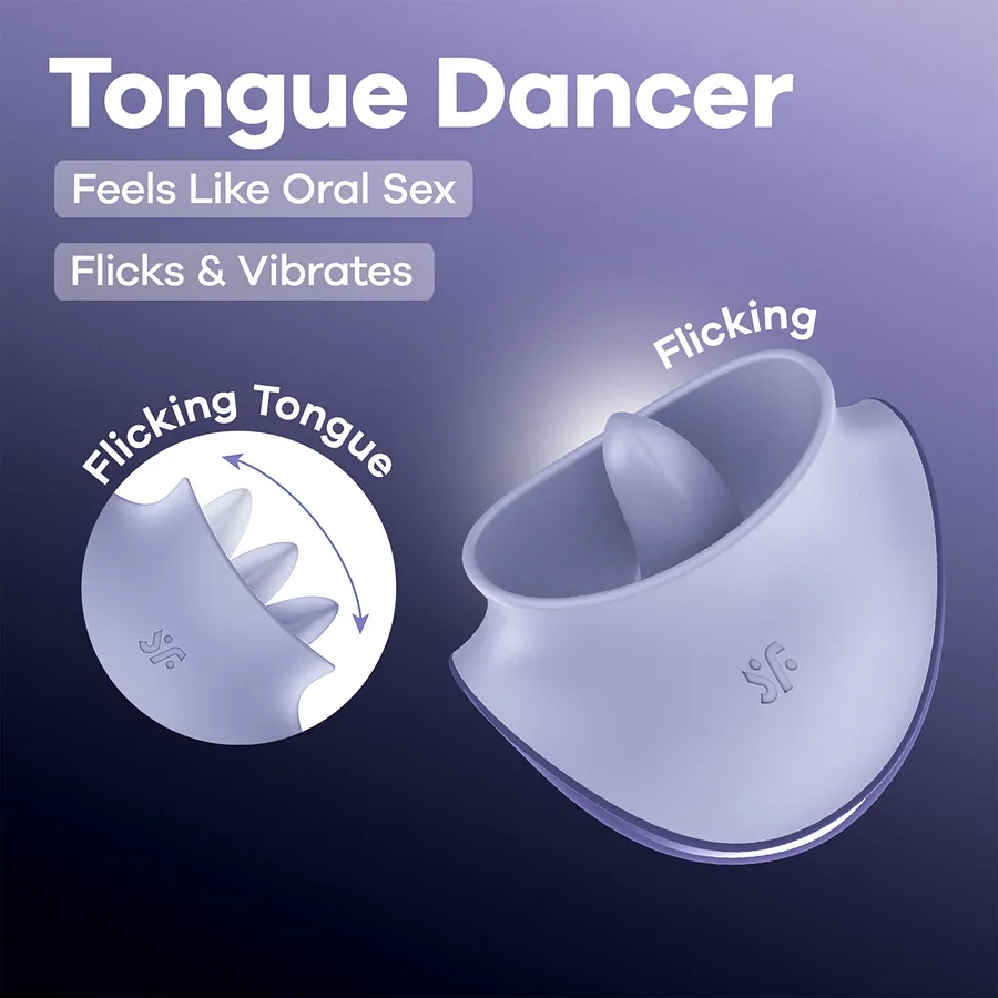 Вібростимулятор для клітора Satisfyer Tongue Dancer з язичком