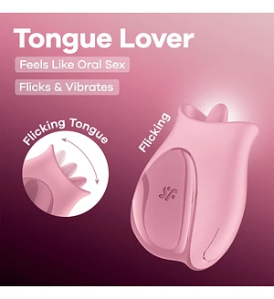 Вібростимулятор для клітора Satisfyer Tongue Lover з язичком