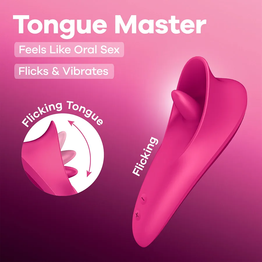 Вібростимулятор для клітора Satisfyer Tongue Master з язичком
