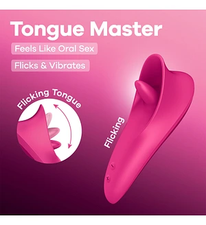 Вібростимулятор для клітора Satisfyer Tongue Master з язичком