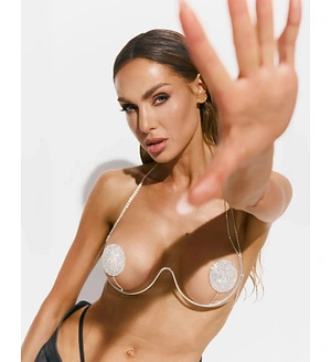 Прикраса на груди Obsessive Kisselie jewelry bra (м'яте паковання)