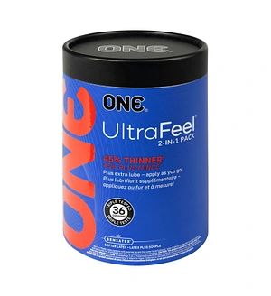 Презервативи ONE Ultra Feel, з додатковою змазкою, 36 шт (м'яте паковання)