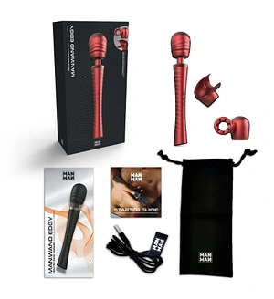 Вібромасажер MAN.WAND EDGY Velvet Red