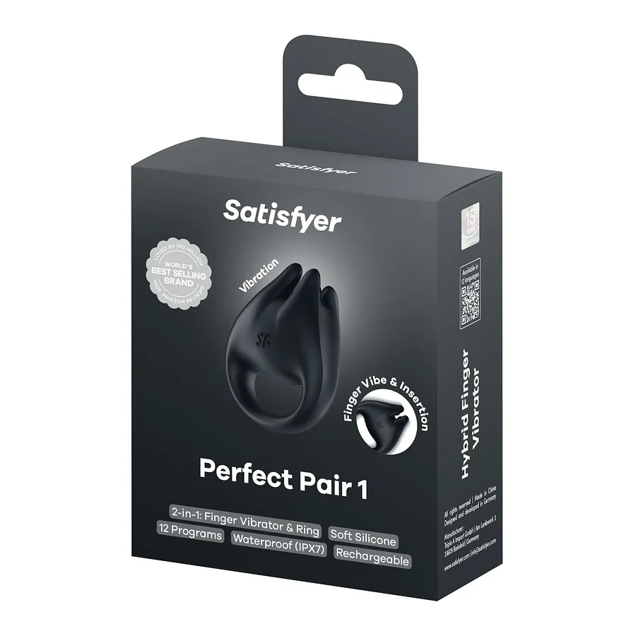 Вібратор на палець та ерекційне кільце 2в1 Satisfyer Perfect Pair 1