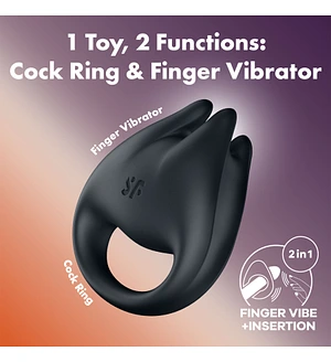 Вібратор на палець та ерекційне кільце 2в1 Satisfyer Perfect Pair 1