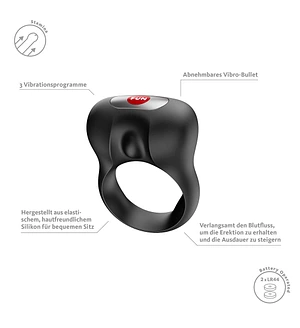 Ерекційне віброкільце Fun Factory Steady Black