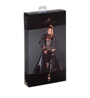 Сукня-плащ з мокрим ефектом Noir Handmade F128C Powerwetlook gown coat, M (м'яте паковання)