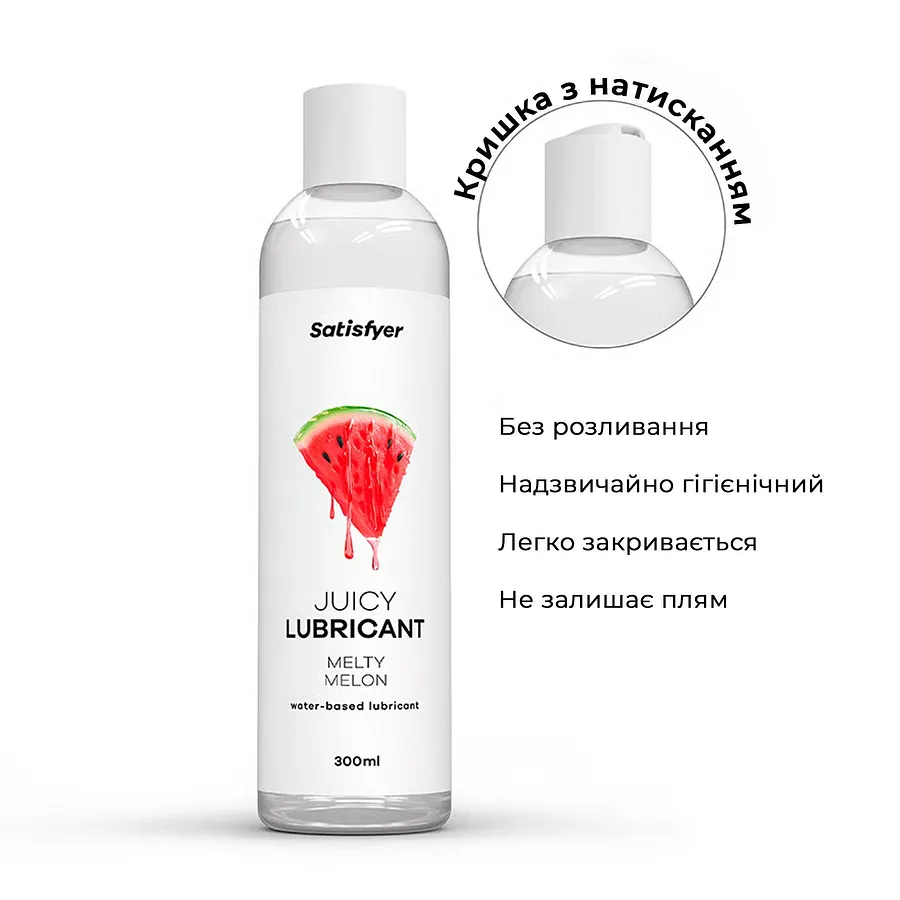 Лубрикант на водній основі Satisfyer Juicy Lubricant Melty Melon 300 мл (м'яте паковання)