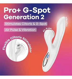 Вакуумний вібратор-кролик Satisfyer Pro+ G-Spot Generation 2 Wihte (м'яте паковання)