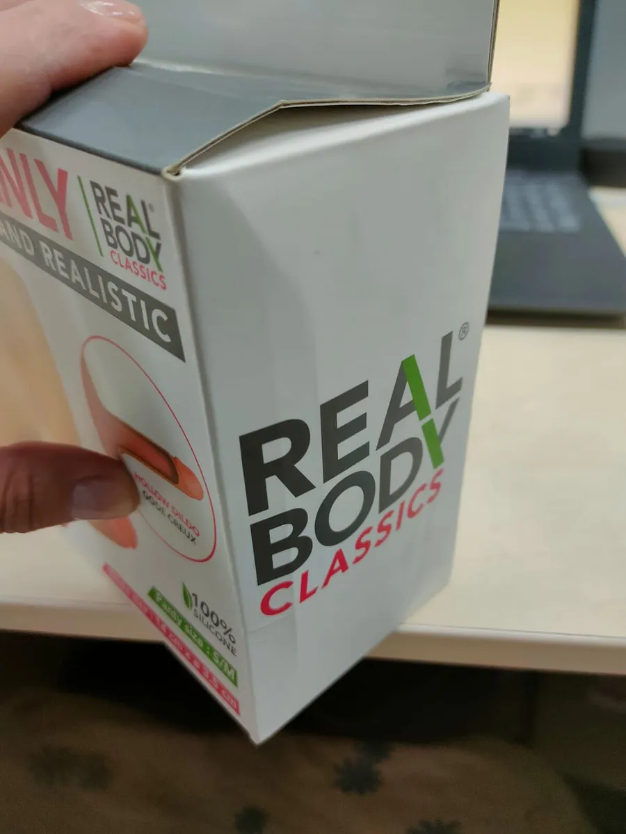 Силіконові трусики з порожнистим фалоімітатором Real Body Real Manly Hollow S/M (м'яте паковання)