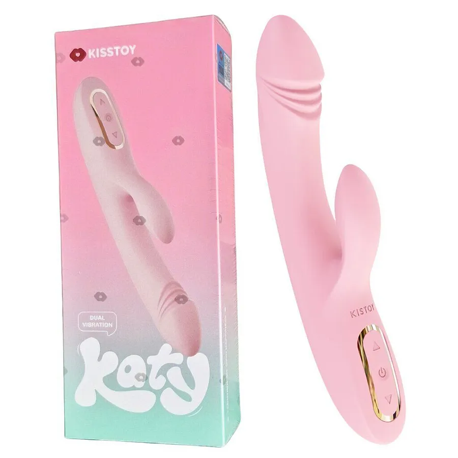 Вібратор-кролик з підігрівом KISSTOY Katy (дірки на пакованні)
