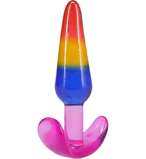Набір анальних пробок Doc Johnson Crystal Jellies - Anal Trainer Set - Rainbow (м'яте паковання)