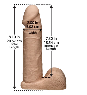 Фалоімітатор Doc Johnson Vac-U-Lock - 8 Inch ULTRASKYN Cock White (м'яте паковання)