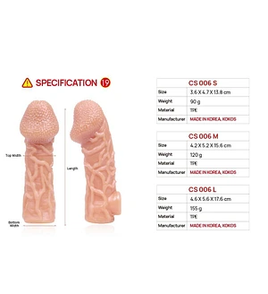 Насадка на член Kokos Cock Sleeve CS 006 S (м'яте паковання)