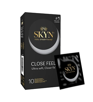Безлатексні преміум-презервативи SKYN Close Feel 10 шт (м'яте паковання)