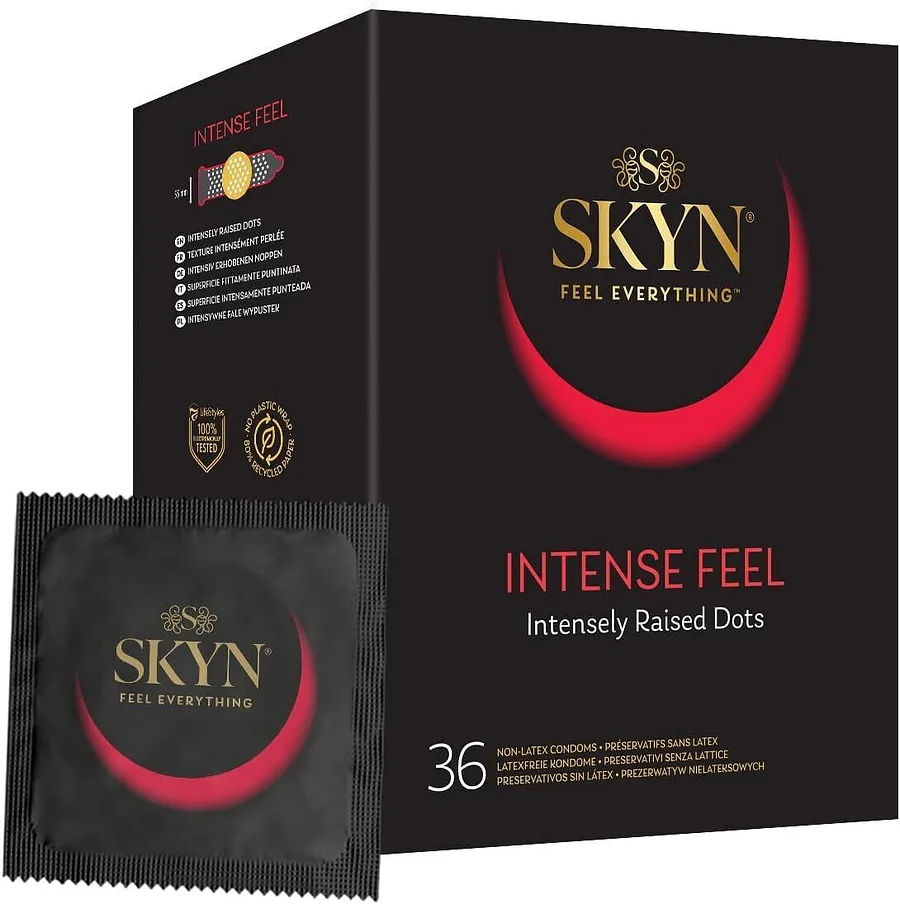 Безлатексні преміум-презервативи SKYN Intense Feel 36 шт (м'яте паковання)