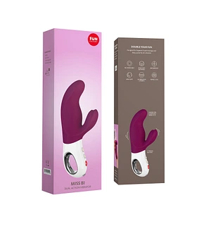 Вібратор-кролик Fun Factory MISS BI grape/white (м'яте паковання)