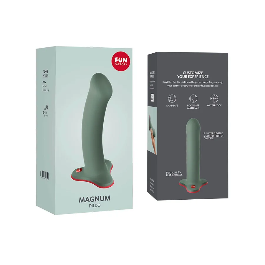 Фалоімітатор Fun Factory MAGNUM, оливковий (м'яте паковання)
