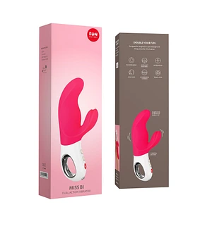 Вібратор-кролик Fun Factory MISS BI pink/white (м'яте паковання)