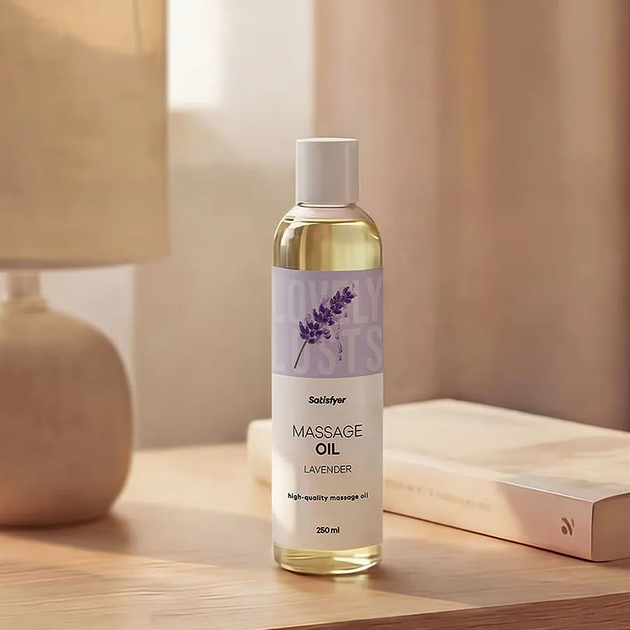 Масажна олія Satisfyer Massage Oil Lavender 250 мл (термін придатності до 30.04.2027)