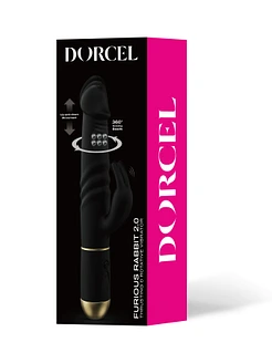 Вібратор Dorcel Furious Rabbit 2.0 зі зворотно-поступальними рухами головки, перезаряджуваний