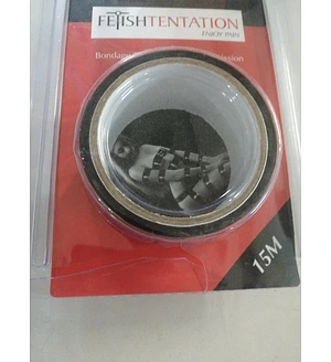 Скотч для бондажу Fetish Tentation Black (15м) (луснуто паковання)