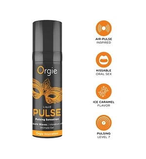 Смоктайзер для клітора Orgie Liquid Pulse 15 мл, вкус Ice Caramel, гель з ефектом посмоктування
