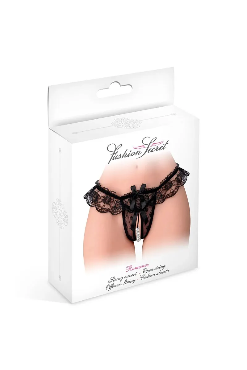 Трусики з перлинами Fashion Secret Romance Black