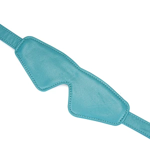 Маска на очі Liebe Seele Blue Lamb Leather Blindfold with Velvet Lining