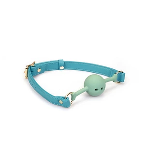 Кляп Liebe Seele Blue Lamb Leather Ball Gag with Velvet Lining