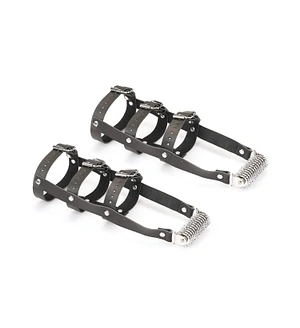 Шкіряна портупея для гомілкостопу зі шпорами Liebe Seele Leather High Heel Ankle Harness Silver