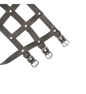 Шкіряна портупея для гомілкостопу зі шпорами Liebe Seele Leather High Heel Ankle Harness Silver