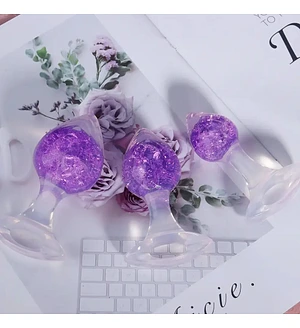 Анальна пробка Liebe Seele Heart-shaped Crystal Anal Plug - Purple Small