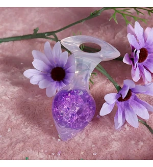 Анальна пробка Liebe Seele Heart-shaped Crystal Anal Plug - Purple Medium