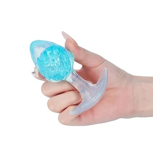 Анальна пробка Liebe Seele Icecream-shaped Crystal Anal Plug - Blue Small